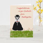 幼稚園からのお祝いカード卒業 カード (黄色い花)