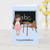 幼稚園からの卒業のお祝いカード カード (黄色い花)