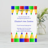 幼稚園か幼稚園の卒業の発表 招待状 (スタンド正面)