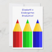 幼稚園か幼稚園の卒業の発表 招待状 (裏面)