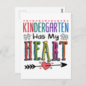 幼稚園がハート先生教えのチーム ポストカード (正面/裏面)