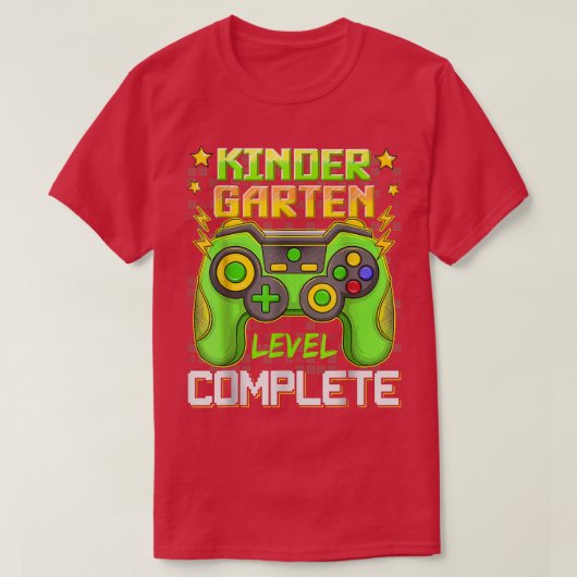 幼稚園がビデオゲーム上級卒業を終える Tシャツ (デザイン正面)