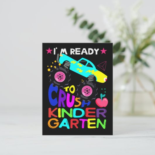 幼稚園つぶす準備ができてる ポストカード (スタンド正面)