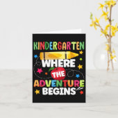 幼稚園で冒険が始まる バックトゥスクール カード (黄色い花)