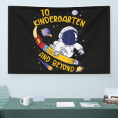 幼稚園とその先へ宇宙飛行士のバックトゥスクール 横断幕 (トレードショー)