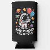 幼稚園とそれ以上 宇宙飛行士 宇宙 スリム缶クーラー (正面)