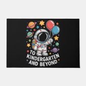 幼稚園とそれ以降の宇宙飛行士スペース ドアマット (正面)