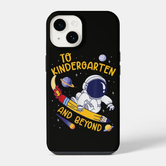 幼稚園とそれ以降 宇宙飛行士 バックトゥスクール iPhoneケース (裏面)