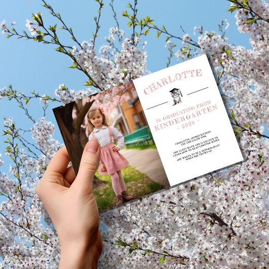 幼稚園と子猫の卒業 案内状