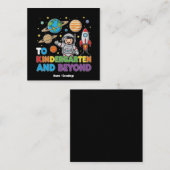 幼稚園と宇宙飛行士の子供を超えおもしろいる スクエア名刺 (正面/裏面)