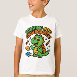 幼稚園に吼える恐竜Tシャツ Tシャツ