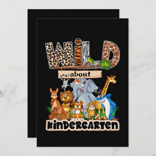 幼稚園に夢中 招待状 (正面/裏面)