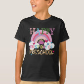 幼稚園に突入する恐竜の学生 Tシャツ (正面)