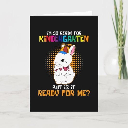 幼稚園に行く準備ができています カード (正面)