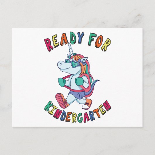 幼稚園に行く準備ができています ポストカード (正面)