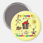 幼稚園に行く マグネット (正面/裏面)