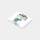 幼稚園に行こう 準備はできてる!恐竜のプレスクールTシャツ ポストイット (アングル)