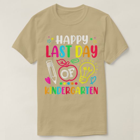 幼稚園のお茶の最後のおもしろい日 Tシャツ (デザイン正面)