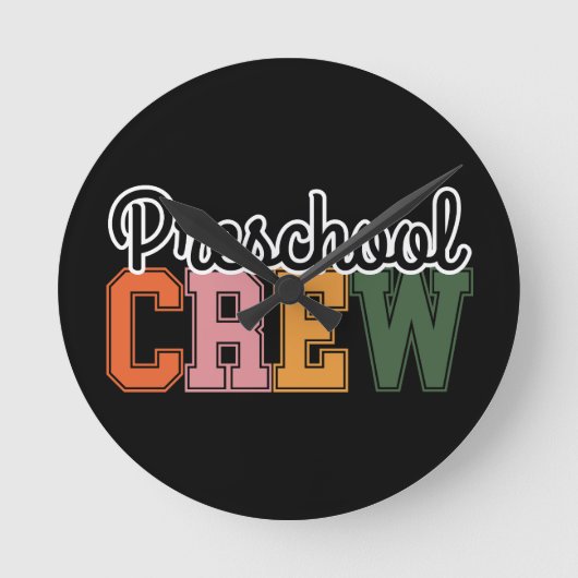 幼稚園のかわいい仲間たち ラウンド壁時計 (正面)