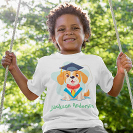 幼稚園のかわいい犬の卒業祝い Tシャツ