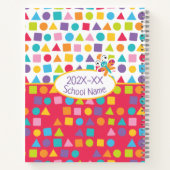 幼稚園のカラフルクレヨンの走り書き ノートブック (裏面)