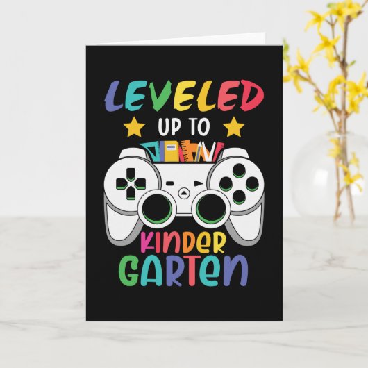 幼稚園のゲーマーまで新学期 カード (黄色い花)