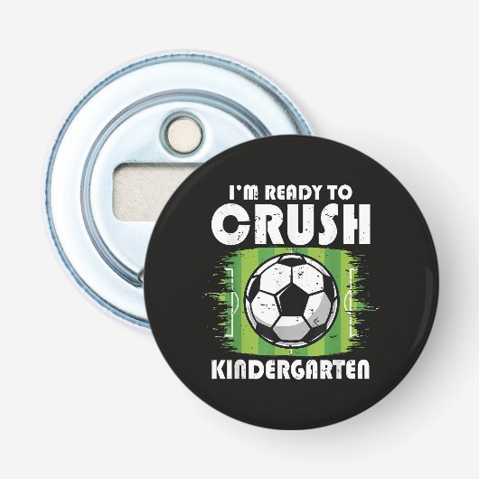 幼稚園のサッカー、初めての登園日、学校が始まる 栓抜き (正面)