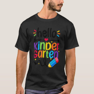 幼稚園のチーム こんにちは 幼稚園の新学期 Tシャツ