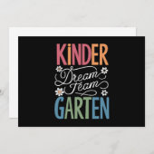 幼稚園のドリームチーム教師が新学期に突入 招待状 (正面/裏面)