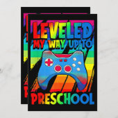 幼稚園のビデオゲームプレーヤー、レベルを重ねて戻ってきた 招待状 (正面/裏面)