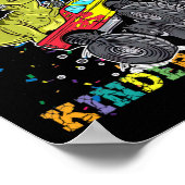 幼稚園のモンスタートラックをつぶす準備ができている子供たち ポスター (角)