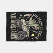 幼稚園のモンスター#39トラックをつぶす準備ができている(&M) フリースブランケット (正面(横))