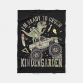 幼稚園のモンスター#39トラックをつぶす準備ができている(&M) フリースブランケット (正面)