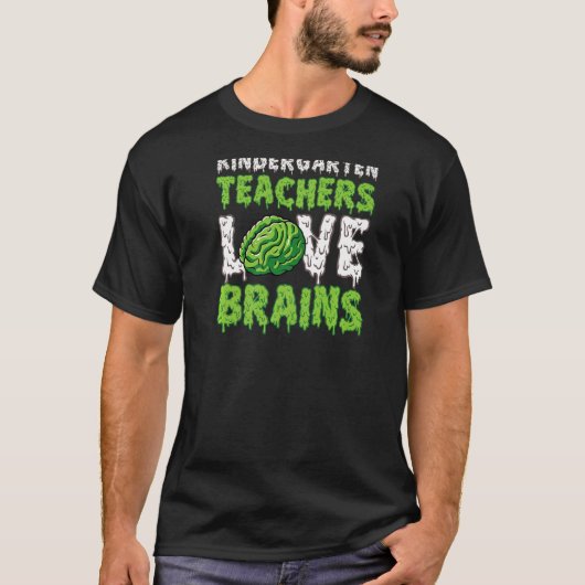 幼稚園の先生が脳おもしろいを愛教えして Tシャツ (正面)