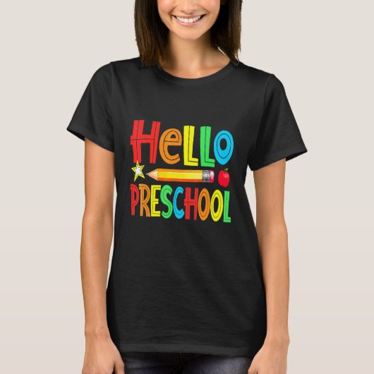 幼稚園の先生こんにちは 新学期 Tシャツ (正面)