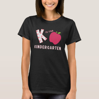 幼稚園の先生のためのバックトゥスクール、KはKindのK Tシャツ