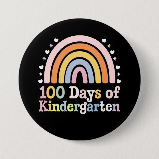 幼稚園の先生のための100日目の記念グッズ 缶バッジ (正面)