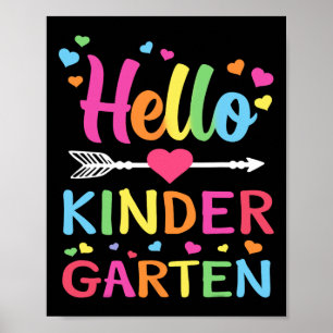 幼稚園の先生のためのHello Kindergarten Team Kinder Byck Back ポスター