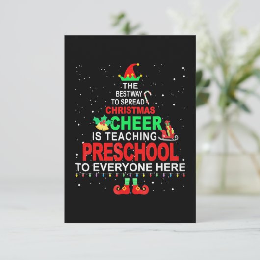 幼稚園の先生のクリスマス カード (スタンド正面)