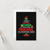 幼稚園の先生のクリスマス カード (正面/裏面インサイチュ)