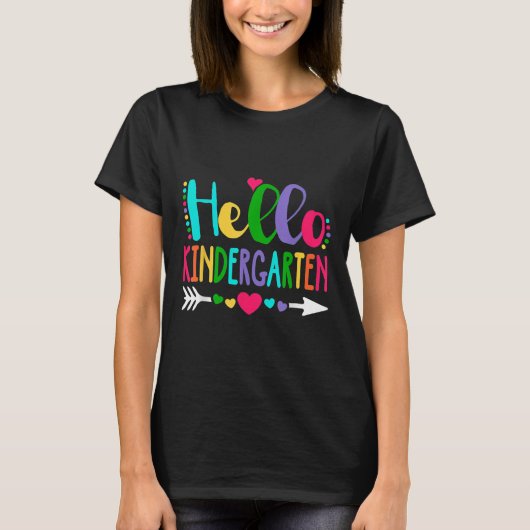 幼稚園の先生のスクワッド キンダー バックトゥスクール Tシャツ (正面)