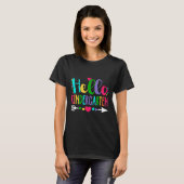 幼稚園の先生のスクワッド キンダー バックトゥスクール Tシャツ (正面フル)