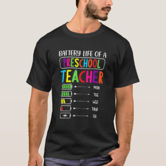 幼稚園の先生のバッテリー残量 - 学校 Tシャツ