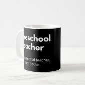幼稚園の先生の面白い教育者の定義 コーヒーマグカップ (正面左)