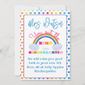 幼稚園の先生への感謝の気持ちを表すギフトカードホルダー 招待状 (正面)