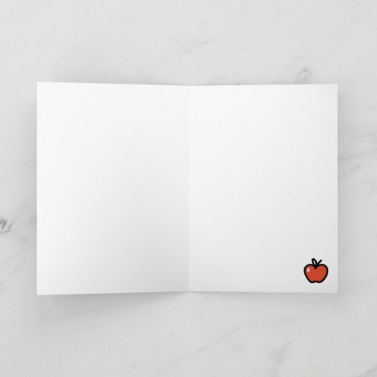 幼稚園の先生への感謝カード（アップル付き） サンキューカード (内部)