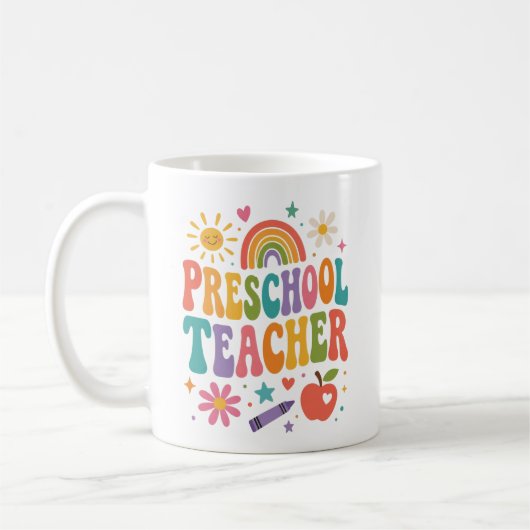 幼稚園の先生への感謝 コーヒーマグカップ (左)