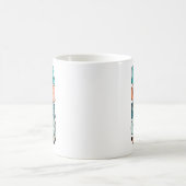 幼稚園の先生チェック柄でバックトゥスクール コーヒーマグカップ (中央)