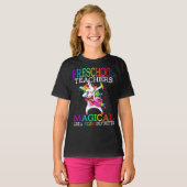 幼稚園の先生ユニコーンのような魔法 Tシャツ (正面フル)
