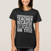 幼稚園の先生 マルチタスク忍者面白いギフト Tシャツ (正面)